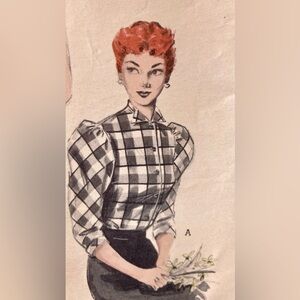 Rare Vintage 50s McCall's Blouse Pattern